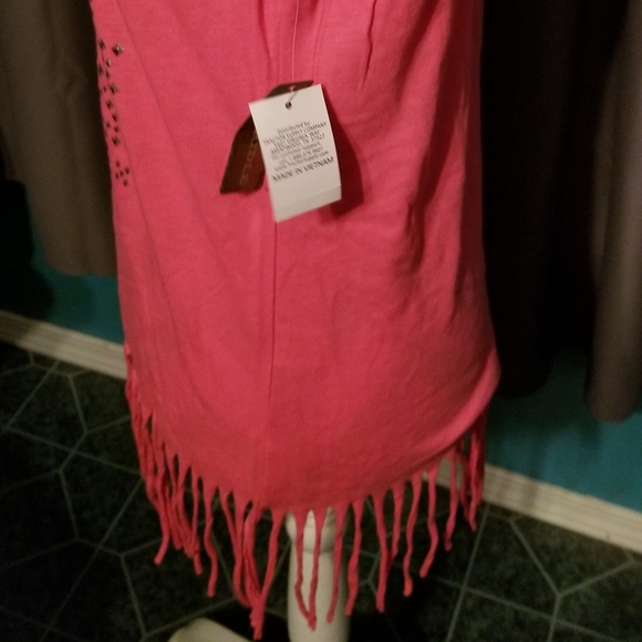 NWT BIT & BRIDAL TANK TOP WITH BLING & FRINGE. REALLY CUTE. - Picture 6 of 9